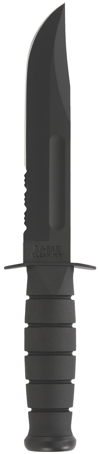 FULL SIZE BLACK KA-BAR®, SERRATED EDGE 7"