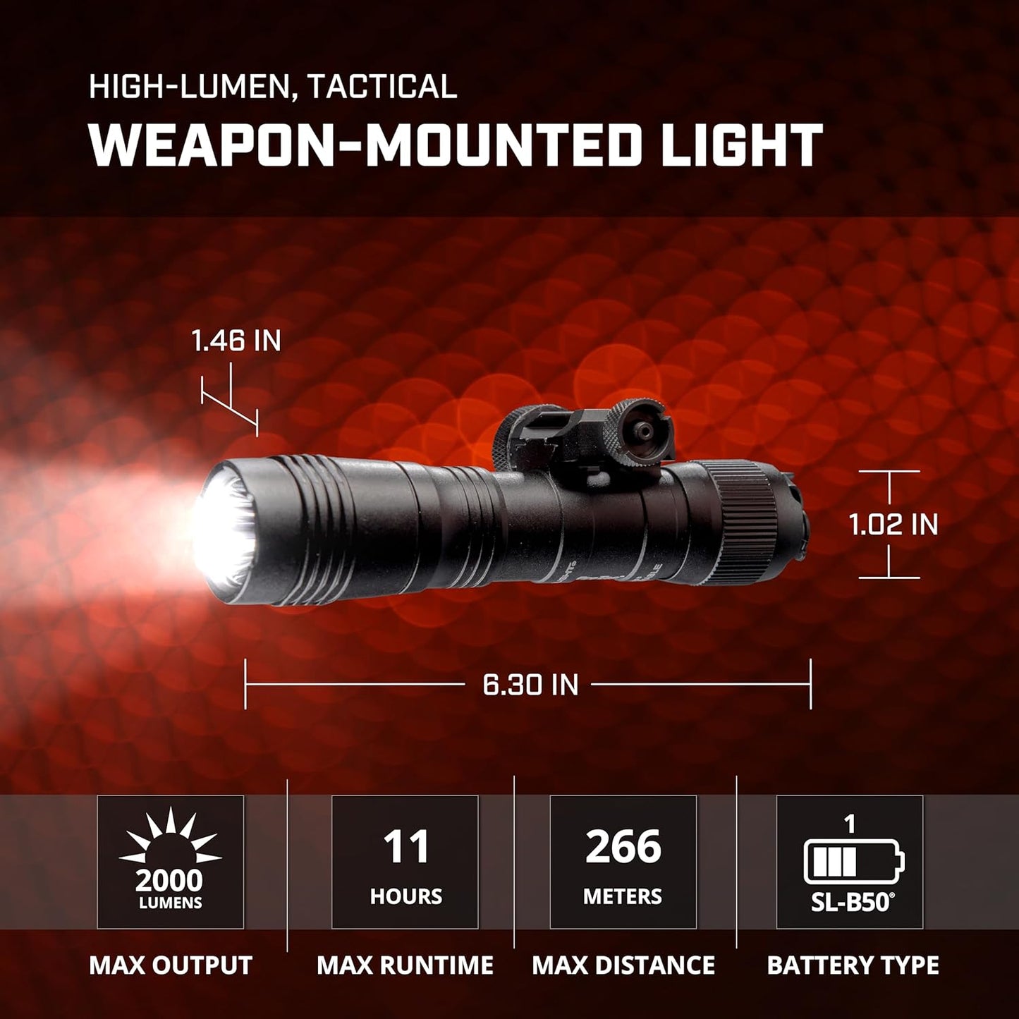 STREAMLIGHT 89009 PROTAC 2.0 2000-LUMEN RAIL MOUNTED LIGHT