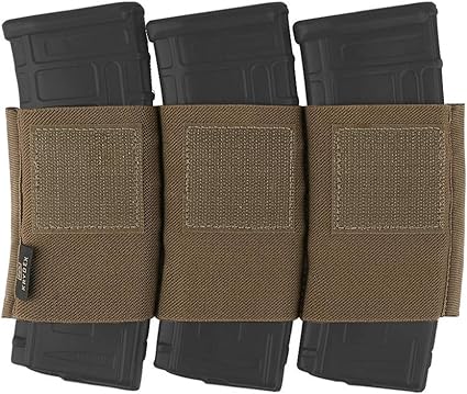 Krydex Brand Elastic Triple Mag Pouch For Recon Chest Rig